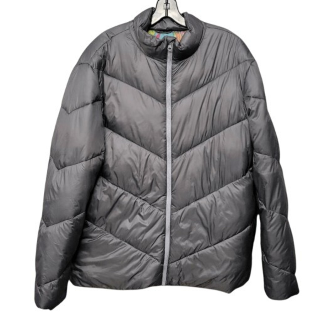 Chubbies Puffer Coat Jacket Men Large Wanderers Club Grey Nylon Poly Insulated